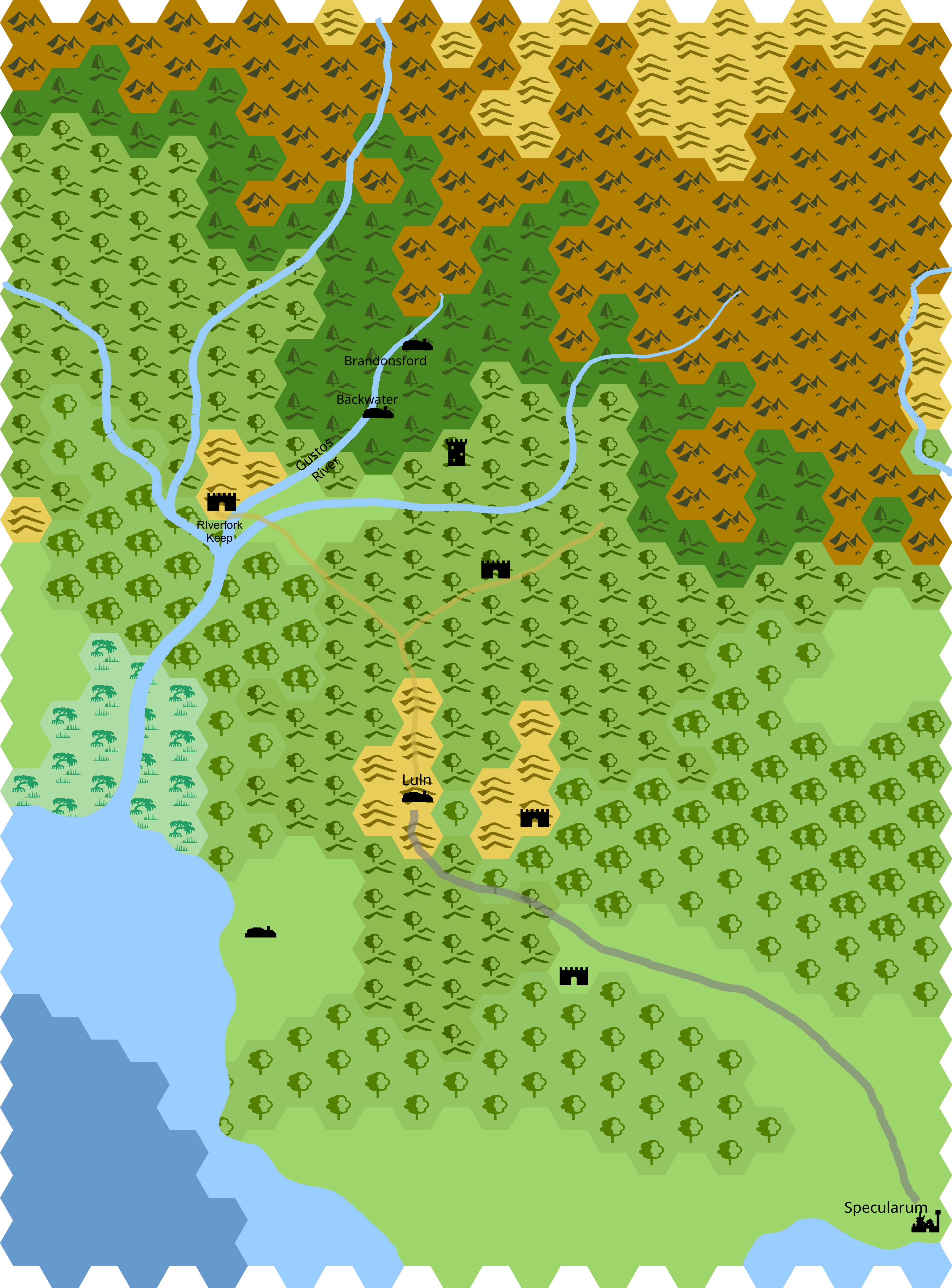 Western Karameikos map for players.